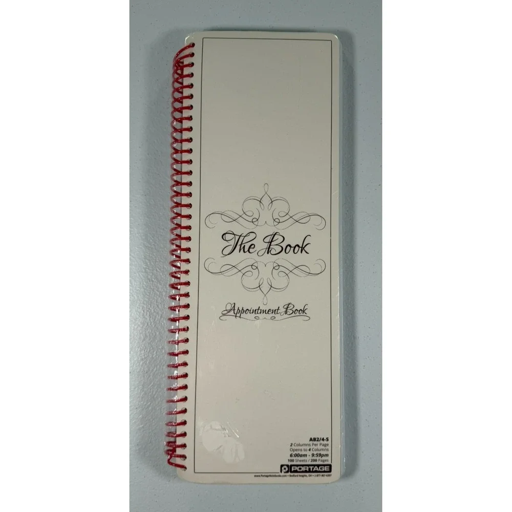 Portage The Book Appointment Book AB2/4-S 2 Column Undated Planner NEW Sealed